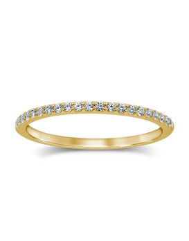 LILLY, Alliance or jaune 750/1000ème et diamants 0,15 ct