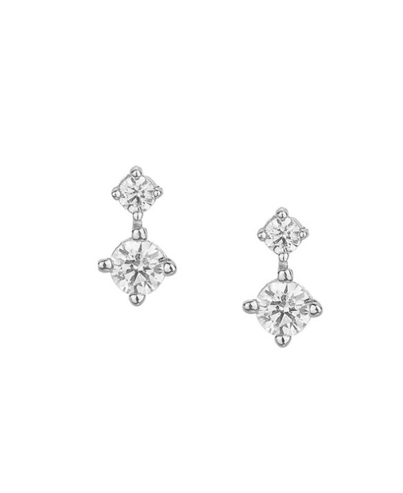 Boucles d'oreilles argent et oxydes de zirconium