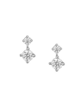 Boucles d'oreilles argent et oxydes de zirconium