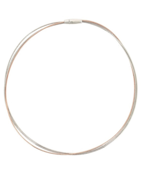 Collier argent 3 fils bicolores PESAVENTO  Collection DNA Spring WDNAG467