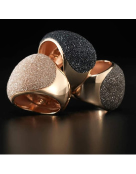 Bague argent teinté RoseGold  PESAVENTO  Collection Polvere bronze WPLVA117