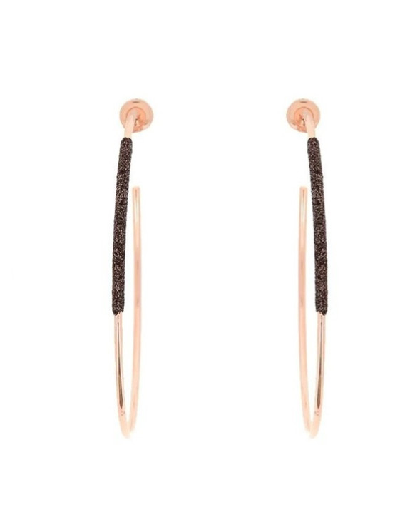Boucles d'oreilles argent teinté RoseGold  PESAVENTO  Collection Polvere bronze WPLVO1140
