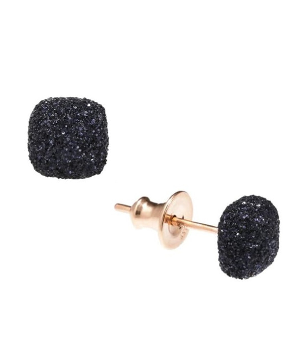 Boucles oreilles argent teinté RoseGold  PESAVENTO  Collection Polvere noir WPLVO608