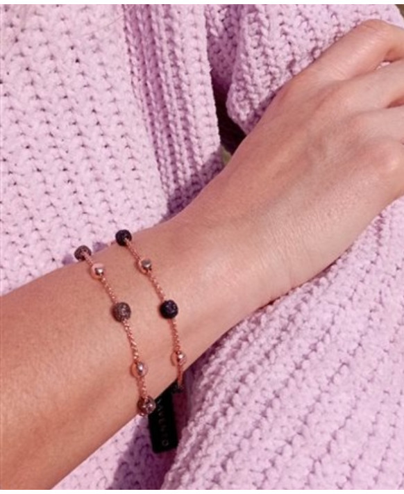 Bracelet  argent teinté RoseGold  PESAVENTO  Collection Polvere  bronze WPLVB909