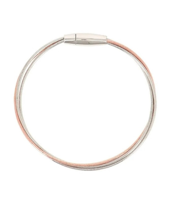 Bracelet argent 3 fils bicolores PESAVENTO  Collection DNA Spring WDNAB366
