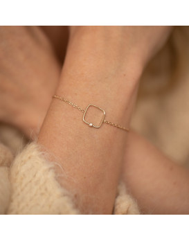 Bracelet plaqué or et diamant LA GARCONNE 26300023, Collection Episode Indélébile