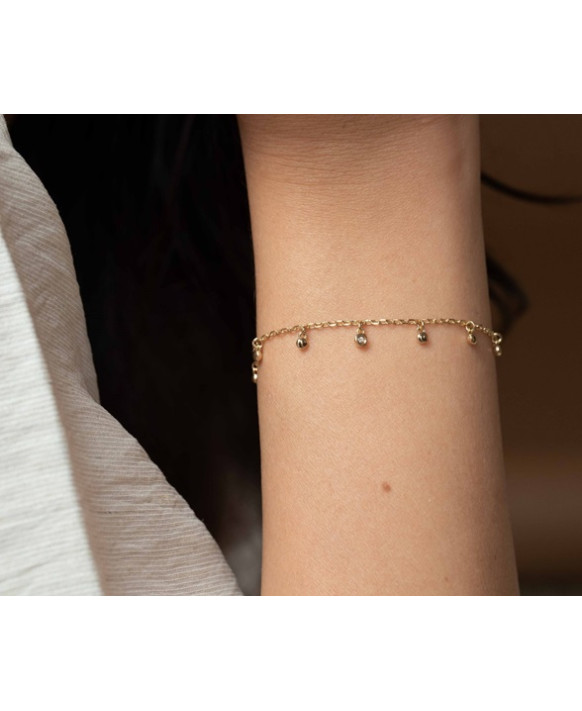 Bracelet plaqué or et diamant LA GARCONNE 26300011, Collection Etats d'âme