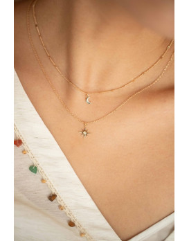 Collier plaqué or et diamant LA GARCONNE 26700068, Collection Episode Indélébile