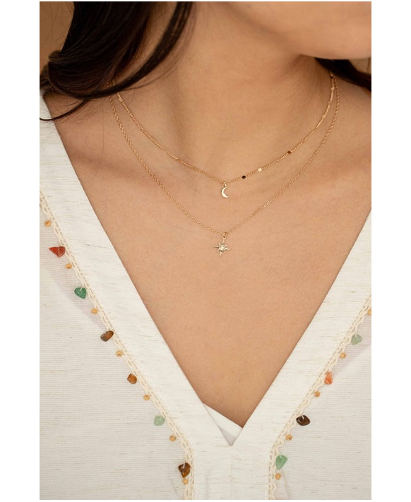 Collier plaqué or et diamant LA GARCONNE 26700068, Collection Episode Indélébile