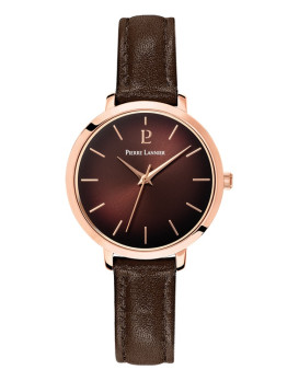Montre femme PIERRE LANNIER 038J984 cuir chocolat Collection Chouquette