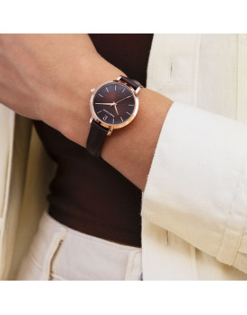 Montre femme PIERRE LANNIER 038J984 cuir chocolat Collection Chouquette