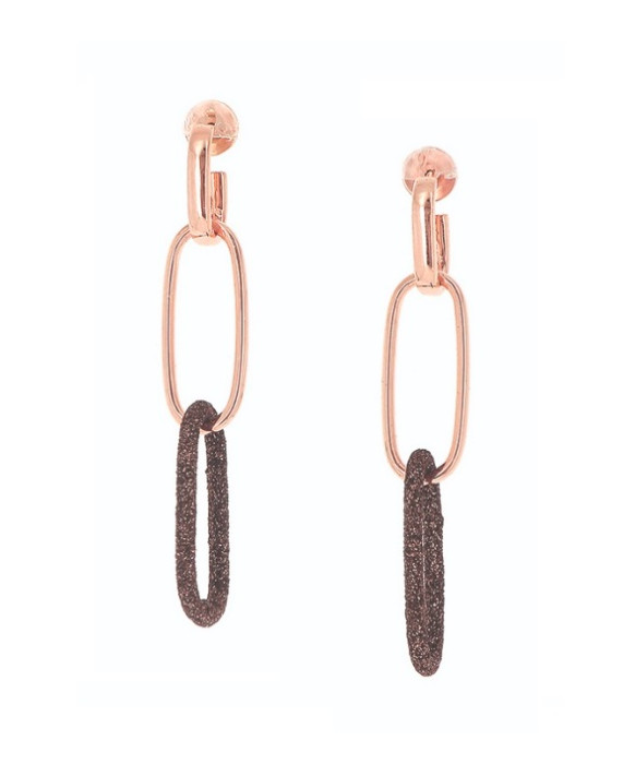 Boucles d'oreilles argent teinté RoseGold  PESAVENTO  Collection Polvere bronze WPLVO2686