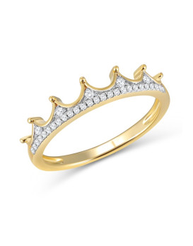 VICTORIA, Alliance or bicolore 750/1000ème et diamants 0,10 ct