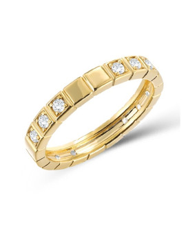 FLAVIE, Alliance or jaune 750/1000ème et diamants 0,30 ct