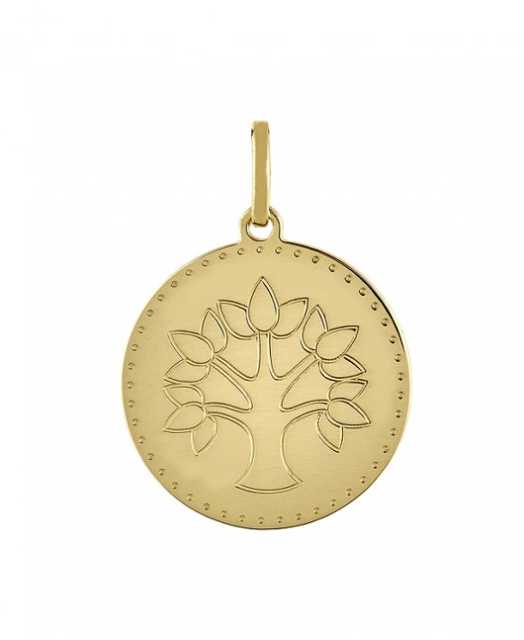 Médaille ronde Arbre de Vie or 750/1000ème
