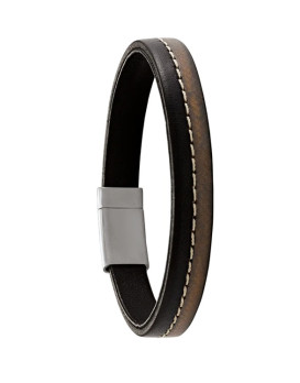 IGOR, Bracelet homme cuir et acier JOURDAN JH300056B
