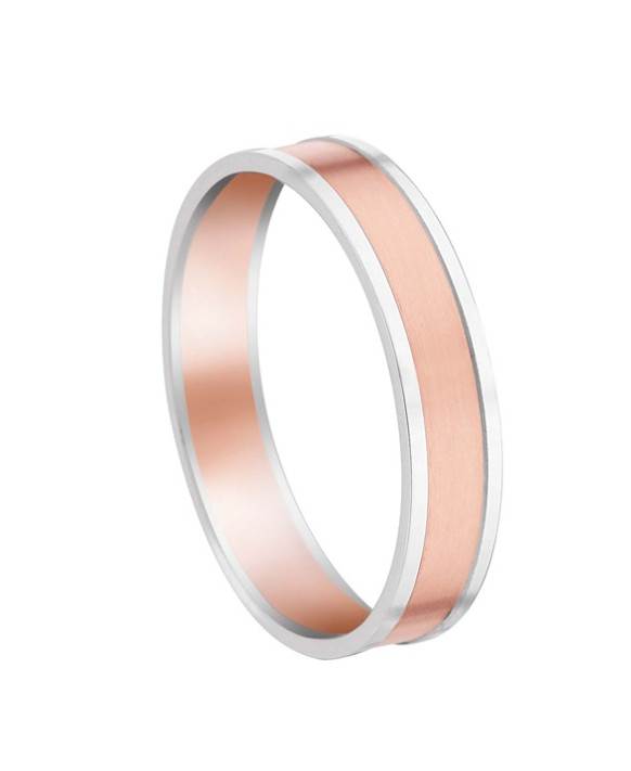 GIANNI, Alliance bicolore or blanc et rose 375/1000ème