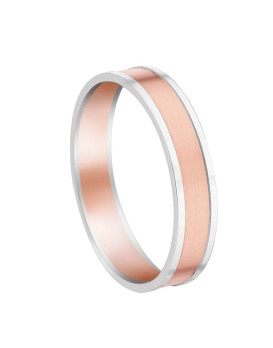 GIANNI, Alliance bicolore or blanc et rose 375/1000ème