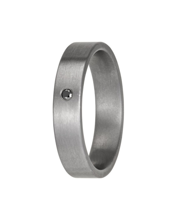 ARES, Alliance en tantale 999/1000ème, modèle Pure Flat 5 mn Diamant Noir