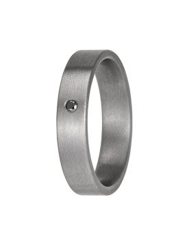 ARES, Alliance en tantale 999/1000ème, modèle Pure Flat 5 mn Diamant Noir