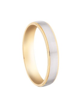 PERRINE,  Alliance bicolore or blanc et jaune 375/1000ème