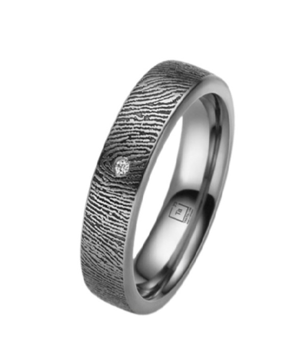 EMPREINTE Diamants, Alliance en tantale 999/1000ème et diamants