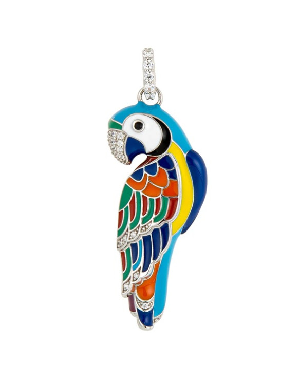 Pendentif argent UNA STORIA, BQ121212, Collection Perroquet