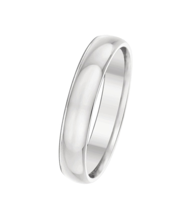 GABRIEL, alliance en argent Demi-Jonc 4 mn