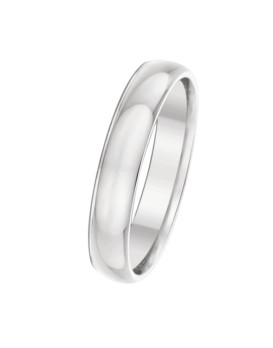 GABRIEL, alliance en argent Demi-Jonc 4 mn