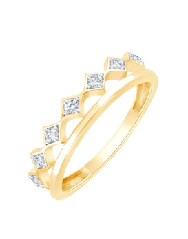 KATE, Alliance or bicolore 750/1000ème et diamants 0,113ct