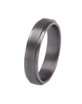 Alliance en tantale homme 5 mm – STRADALE GUN surface brossée en tantale pur 