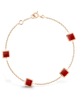 Bracelet or rose 750/1000ème résine nacrées  CLOZEAU L108RR Collection Héléna