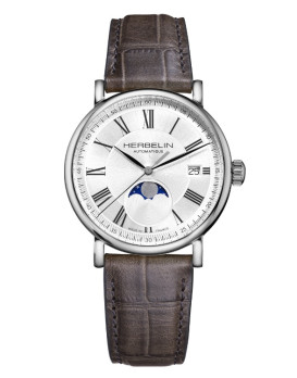 Montre homme automatique  phase de lune Herbelin 2847AP08GR  Collection Inspiration