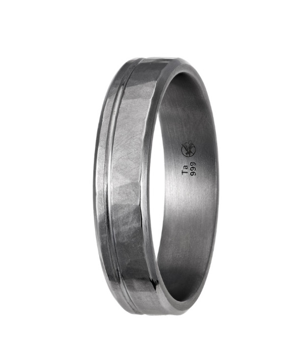 Alliance en tantale homme 5 mm – THOR S2 martelé  en tantale pur (999/1000)