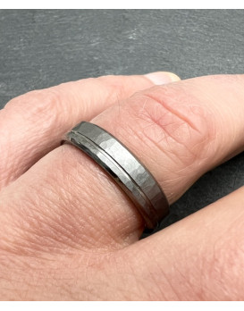 Alliance en tantale homme 5 mm – THOR S2 martelé  en tantale pur (999/1000)