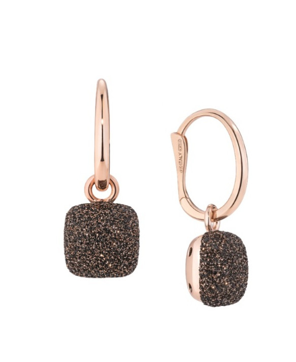 Boucles d'oreilles argent teinté RoseGold  PESAVENTO  Collection Polvere bronze  WPLVO2626