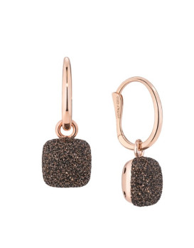 Boucles d'oreilles argent teinté RoseGold  PESAVENTO  Collection Polvere bronze  WPLVO2626