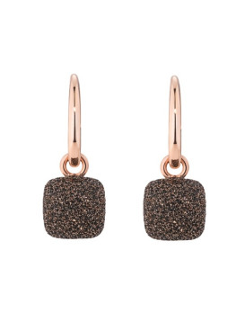 Boucles d'oreilles argent teinté RoseGold  PESAVENTO  Collection Polvere bronze  WPLVO2626