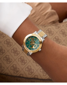 Montre femme  GUESS Annette GW0861L4 cadran vert emeraude