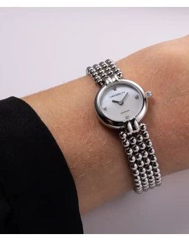 Montre femme Herbelin 17433B89 Collection Perles en acier 316L avec cadran en nacre et diamants