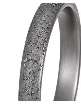 THYESTE - Alliance homme en tantale 3,5 mm finition Pure Curve Moon (tantale pur 999/1000)