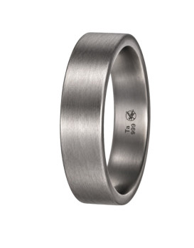 LEANDRE, Alliance en tantale 999/1000ème, modèle Pure Flat Gun 5,5 mn