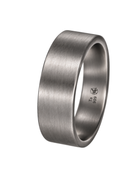 LEANDRE – Alliance homme en tantale 7 mm modèle Pure Flat Gun (tantale pur 999/1000)