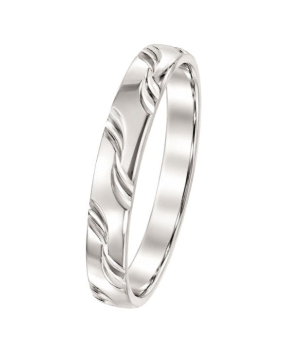 MARIO – Alliance homme en or blanc 750/1000 (18 carats)