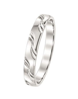 MARIO – Alliance homme en or blanc 750/1000 (18 carats)