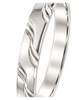 MARIO – Alliance homme en or blanc 750/1000 (18 carats)