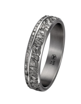 Alliance en tantale homme 5 mm – THOR S5 surface cristal  en tantale pur 