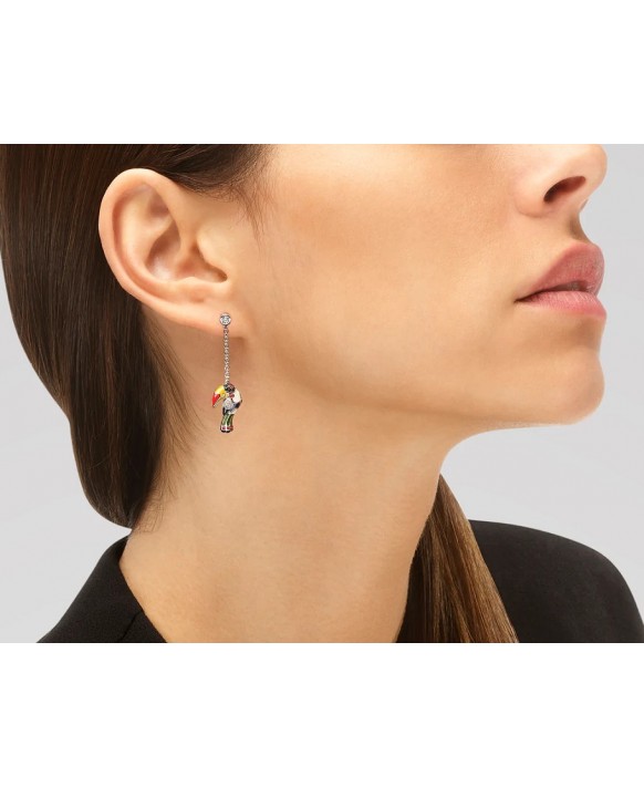 Boucles oreilles argent UNA STORIA, BO121112, collection Toucan