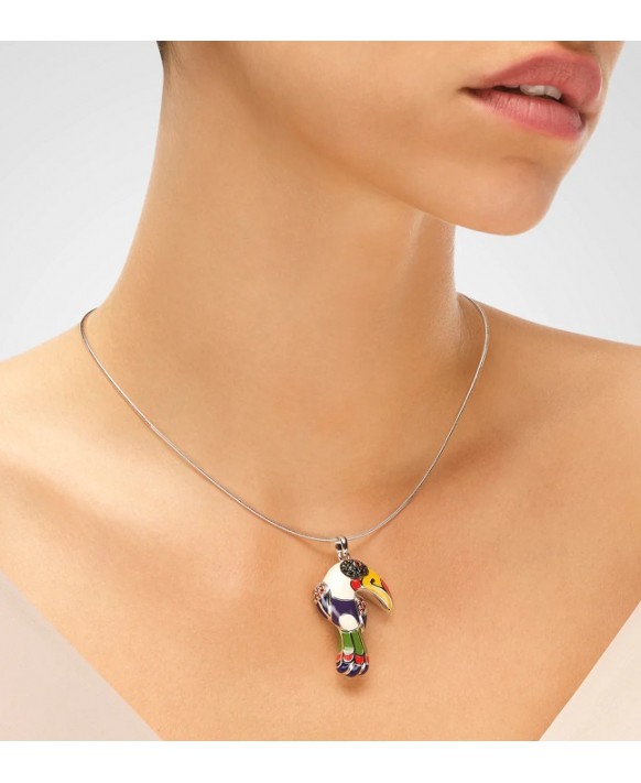 Pendentif argent UNA STORIA, BQ12144, Collection Toucan