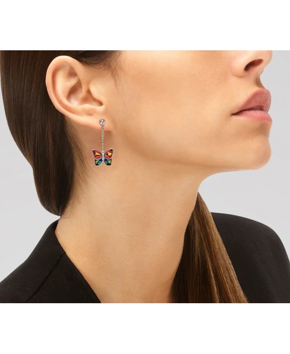 Boucles oreilles argent UNA STORIA, BO121100, collection Papillon